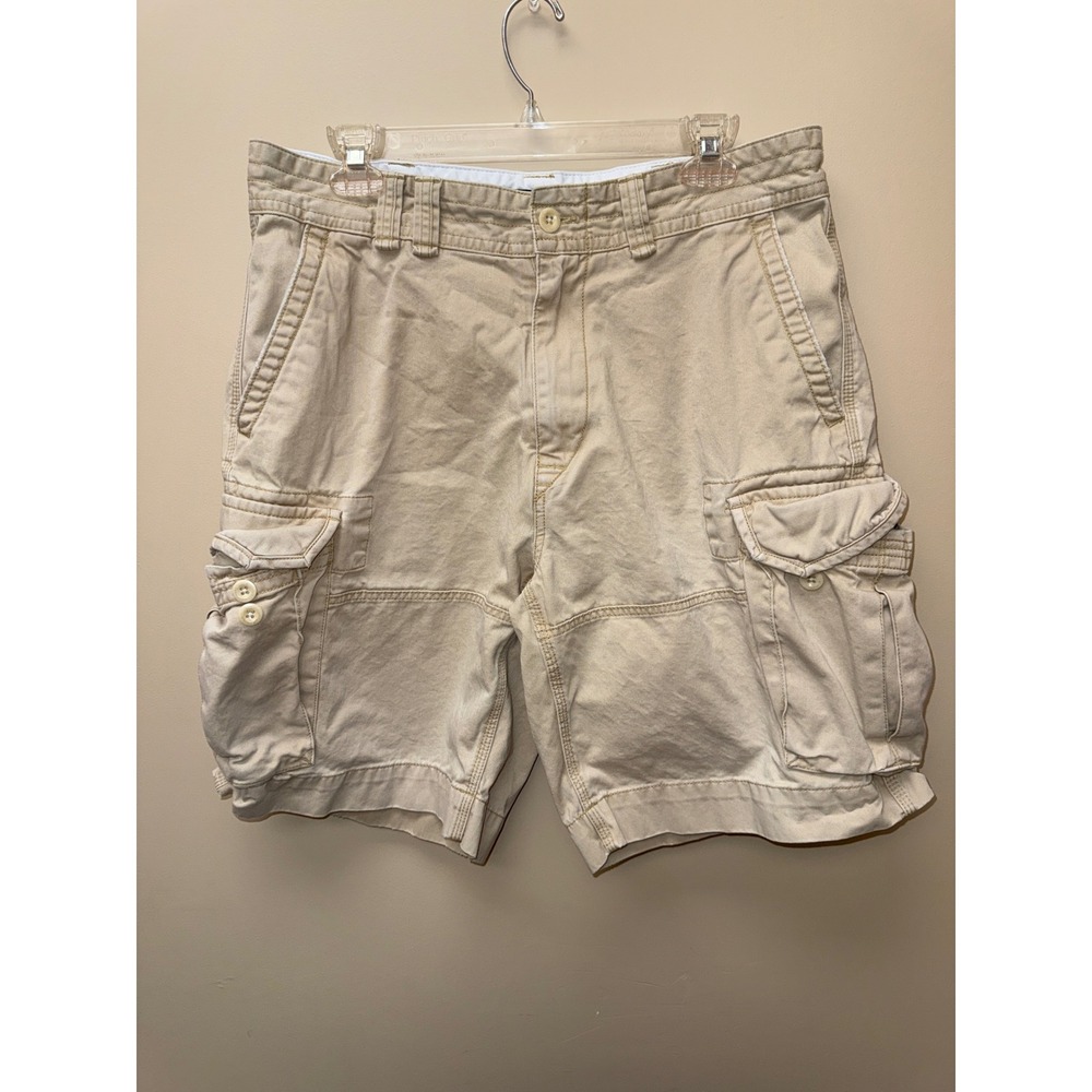 Polo Ralph Lauren Mens Cargo Shorts Tan Khaki Classic Chino Cotton Size 34